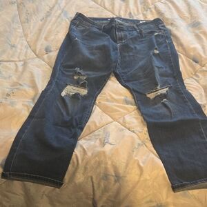 Old Navy Men's Relaxed Fit Distressed Jeans - Dark Blue